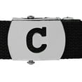 thumbnail image 2 of Initial C Buckle Black Adjustable Canvas Web Belt With Metal Buckle 32 to 72, 2 of 2