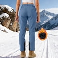 thumbnail image 4 of Women's Color Block Ski Pants, Hiking Pants with Zippered Pockets, Soft Warm Winter Pants for Outdoor Sports, Skiing, Snow and Casual Athleisure Wear Sky Blue XXL, 4 of 7