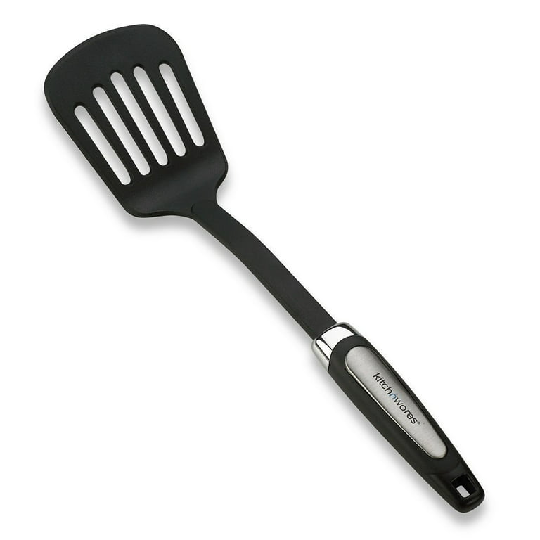 Slotted Turner Grill Spatula for Frying-Kitchen Heavy Duty Stainless Steel  Metal Spatula for Cooking- Ergonomic Easy Grip Solid Wood Handle