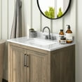 thumbnail image 6 of Merrick Lane 30 Inch Bathroom Vanity with Ceramic Sink, Carrara Marble Finish Countertop, Storage Cabinet with Soft Close Doors and Open Shelf in Brown, 6 of 12