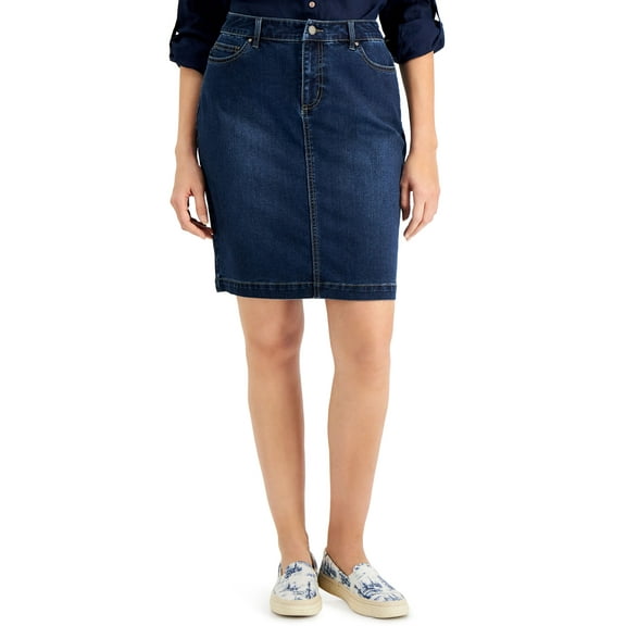 Charter Club Womens Denim Skirt Atlantic Was 10