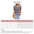 thumbnail image 5 of Tops con estampado de cuello en V para mujer, blusa holgada y cómoda con medio botón para vacaciones, 5 of 5