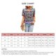 thumbnail image 5 of Top suelto cómodo medio botón para vacaciones de vacaciones Tops de impresión con cuello en V para mujeres, 5 of 5