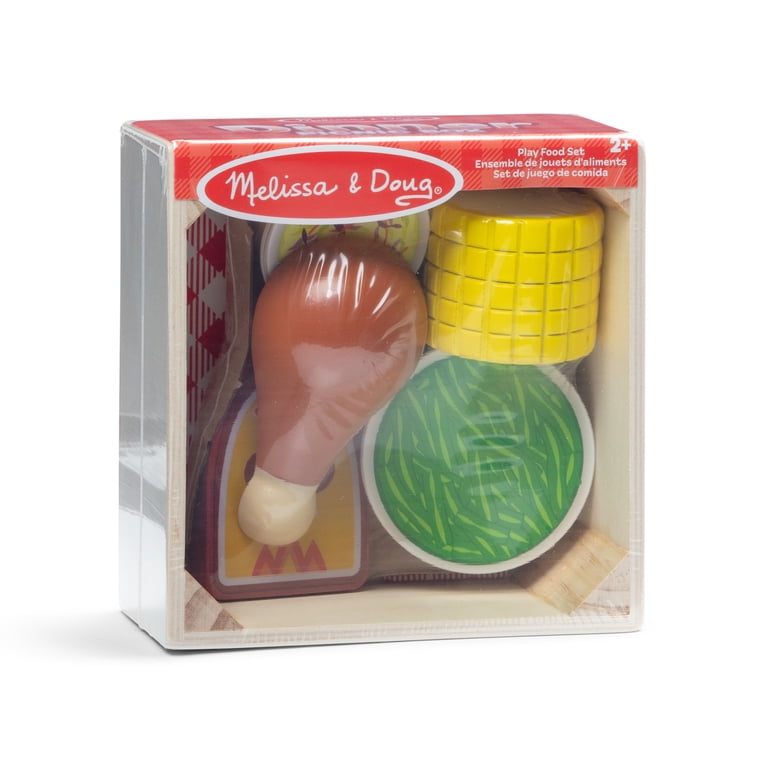 Melissa & Doug Wooden Dinner Picnic Box Play Food Set photo 6