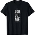 thumbnail image 1 of Camiseta "God Got Me" para Mujer - Estilo Misfits y Journey, Color Negro, Ideal para Niños y Hombres, 1 of 7