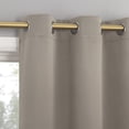 thumbnail image 2 of Sun Zero Nolan 2-pack Energy Saving Blackout Grommet Curtain Panel Pair, 40"W x 84"L, Stone, 2 of 5