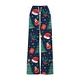 thumbnail image 4 of CONZONE Womens Sweatpants Xmas Tree Graphic Baggy Sports Pants for Women Elastic Waist Drawstring Wide Leg Fall Winter Workout Athletic Trousers, 4 of 6