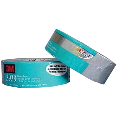 Heavy-Duty Silver Duct Tape 3939, Silver, 48 mm x 54.8 m x 9.0 mil | Bundle of 5 Rolls