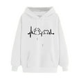 thumbnail image 3 of Vedolay Women's T Shirts Hoodies for Women 2023 Oversized Sweatshirts Pullover Long Sleeve Half Zip Hoodies Fall Tops,White 3XL, 3 of 5