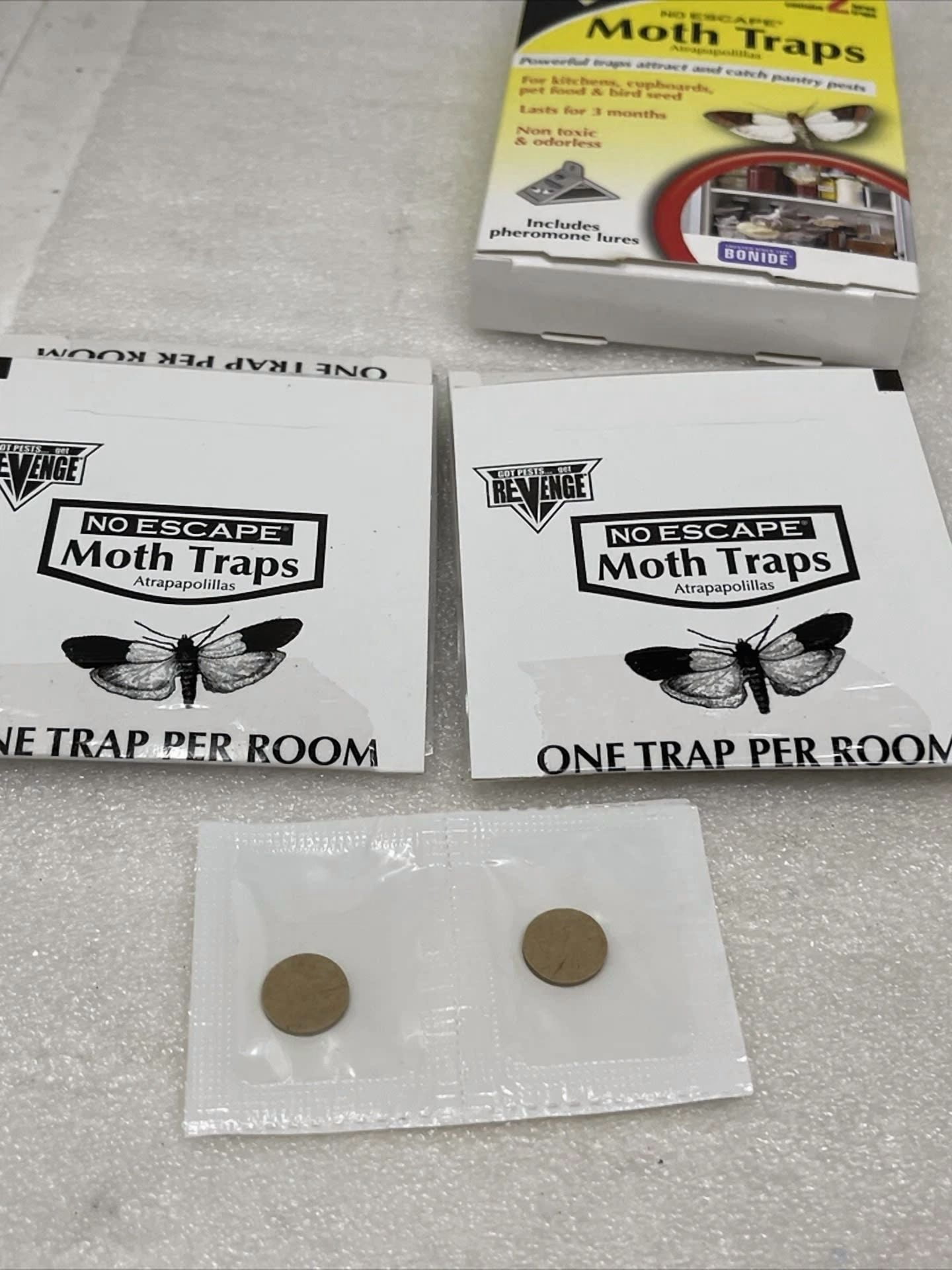 CRESTIN- (2 Pack) Revenge No Escape Moth Traps Lures, For Kitchens, Pet Food/Bird Seed