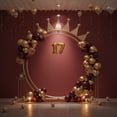 thumbnail image 6 of Gold Number 17 Mylar Balloon 16" - Self-Seal Air Filled Only Plain Foil Balloons for 17th Birthday Party Decor, Anniversary, Graduation Decorations, 6 of 8