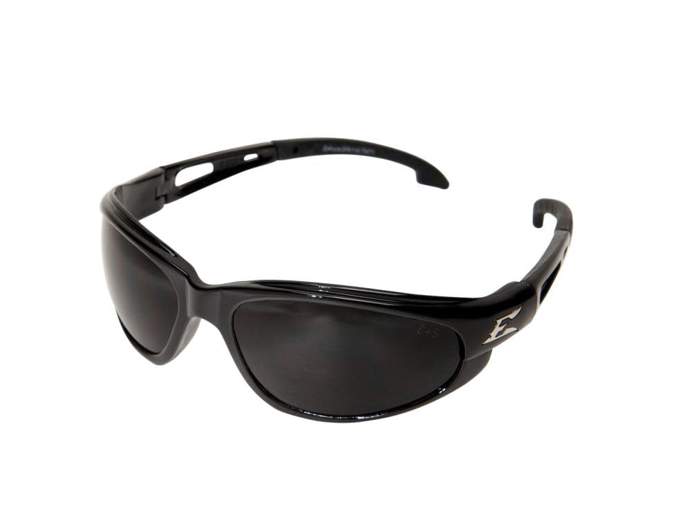 Edge Eyewear Caraz Torque Safety Glasses Matte Black with Smoke Lens HZ136 Z87.1 