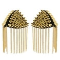 thumbnail image 1 of 1 par remache Stud borla cadena charretera hombro tablero insignias marca chaqueta Punk Oro-B Hugo traje de charreteras de hombro, 1 of 10