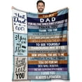 thumbnail image 1 of LHSHID Best Dad Ever Gifts Dad Fathers Day Blanket Gifts Dad Gifts from Daughter Son Birthday Gifts for Dad Who Wants Nothing Father Gifts Best Dad Gift Ideas Dad Blanket 30"x40", 1 of 6