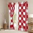 thumbnail image 3 of Homewish Red White Grid Blackout Curtains Set of 2 (52x84 Each) For Kids Children Teens,Geometric Buffalo Window Curtains,Minimalist Abstract Curtains and Drapes,Microfiber Bedroom Decor, 3 of 6