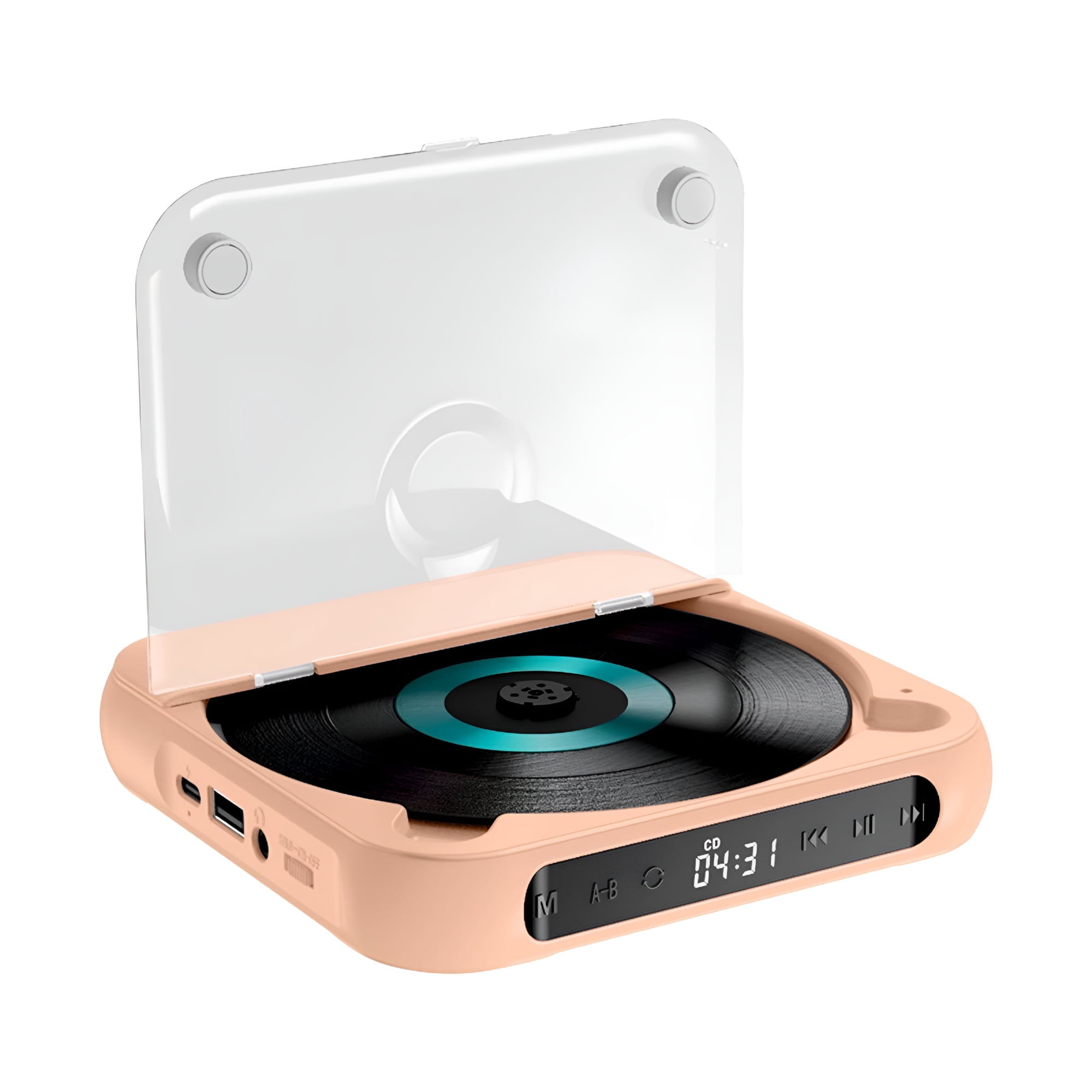 GJX 2026 New Portable Cd Player Wireless,Shock Protection,Usb/Aux Input,Rechargeable Battery Walkman Cd Player,Lcd Display for Music and Audio Learning
