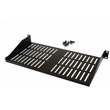 CNAweb 1U 19-Inch Vented Rackmount Shelf for Network Cabinet Rack 9" Deep