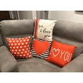 thumbnail image 2 of Valentines Day Outdoor Pillow Covers, 18 x 18 inch Set of 4 Waterproof Throw Pillow Cases, Love Cushion Decor for Home Outside Patio Front Porch House Farmhouse 2024(Style A), 2 of 6
