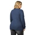 thumbnail image 5 of TEMOFON Plus Size Cardigan Sweaters for Women Plus Size Buttons Down with Pocket Long Sleeve Ladies Cardigan Outerwear Fall Winter Clothes Blue 4XL, 5 of 6