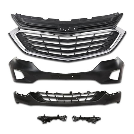CROSSDESIGN Front Bumper Upper Lower Grill Fit for Chevy Equinox 2018-2021