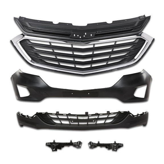 CROSSDESIGN Front Bumper Upper Lower Grill Fit for Chevy Equinox 2018-2021