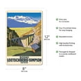 thumbnail image 2 of Berne Switzerland (Suisse) - Loetschberg-Simplon Railway - Vintage Railroad Travel Poster by Eugen Henziross c.1931 - 8 x 12 inch Vintage Metal Tin Sign, 2 of 4