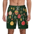 thumbnail image 3 of Uemuo Christmas Pattern Mens Swim Trunks Quick Dry Board Shorts with Mesh Lining, Stretch Beach Shorts Quick Dry No-Chafing Board Shorts-Small, 3 of 9