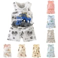 thumbnail image 4 of Zshosam Baby Boy Shorts Set Boys Tank Top Shirt and Mesh Short Set for Toddlers and Big Kids Size 3T 4T,(Light Blue 3-4 Years), 4 of 4