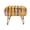 Orange, variant on Home Soft Things Multi Jacquard Faux Fur Ottoman - Teal - 19x13x17"