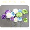 thumbnail image 6 of Artificial Flowers Zinnias Silk Flowers with Stems Blue Zinnia Elegans Artificial Flowers for Outdoors Floral Arrangements Table Centerpieces Wedding Party Home Spring Summer Decor, 6 of 8