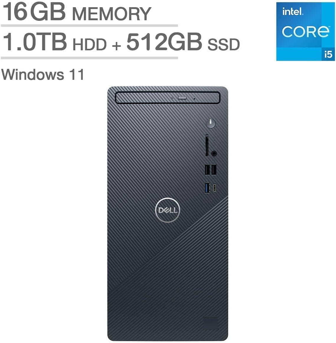 Dell Inspiron Desktop, 12th Gen Intel Core i5-12400 (6-Core, 18M