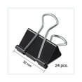 thumbnail image 4 of (6 pack) Universal Binder Clips, Medium, Black/Silver, 24 Count, 4 of 7