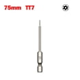 thumbnail image 1 of 75mm Hollow for Torx Screwdriver Bit Hex Shank-T40 Tool For Exact Screw Unscrew T7 Hole, 1 of 9