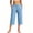 B_ Light Blue, variant on Women’s Single-Button Pleated Wide-Leg Capri Linen Pants, High-Rise Waist & Washed-Natural Cut for Small-Town Regular Daily Errands Beige S