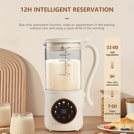 Household Small Fully Automatic Multifunctional Wall-Breaking Machine - Soybean Milk Maker & Fuzzy Cooking Appliance for Daily Nutrition