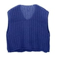 thumbnail image 5 of Womens Sleeveless Sweater Tops Vest for Cute and Comfy Weekend Looks Women's Sleeveless Knit Cardigan Vest With Pockets And Buttons Solid Color Short Style, 5 of 8