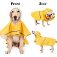 thumbnail image 4 of Dog Raincoat Hooded Poncho, Waterproof Adjustable Pet Raincoat with Reflective Strip, Lightweight Dog Rain Jacket Suitable for Small Medium Large Dogs, Available in All Seasons, 4 of 6