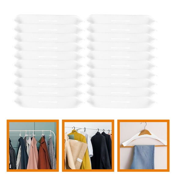 ETEREAUTY White Sponge Hanger Shoulder Covers for Clothing , 20 Pieces and Soft