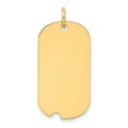 thumbnail image 1 of Beautiful 14k Plain .027 Gauge Engraveable Dog Tag w/Notch Disc Charm, 1 of 1