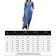 thumbnail image 2 of Vestido Vestido largo informal para mujer, holgado, con cuello vuelto, vestido clásico, traje de calle Cgtredaw Azul claro T 26 para Mujer, 2 of 6