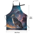 thumbnail image 2 of Cauagu Night Sky Wolf Aprons with Pockets,Waterproof Apron for Women,Kitchen Cooking Apron Adjustable Bib Aprons Chef Apron for Cooking,Drawing,Crafting, 2 of 8