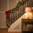 thumbnail image 3 of Northlight Pre-Lit Blue Spruce Artificial Christmas Garland - 9' x 14" - Clear, 3 of 9