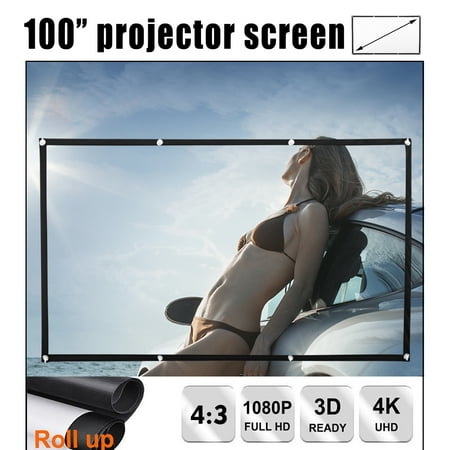 【Hot Sales】Projector Screen with Hooks 4:3 HD High Contrast 4K  60