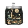thumbnail image 7 of Yayeee Ashtray with Lid for Cigarette Smokeless Stainless Steel Home Ash Holder, Black Dinosaur, 7 of 7