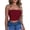Wine, variant on Womens Tube Top Summer Trendy Sexy Solid Color Crop Strapless Sleeveless Backless Vest Slim Fit Bandeau Going Out Shirts Black L