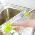 thumbnail image 3 of Round Head Bendable Long Handle Bottle Water Cup Brush Scrubbing Clean Tool, 3 of 7