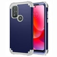 thumbnail image 1 of for Motorola Moto G Power 2022, Slim Dual Layer 3 in 1 Heavy Duty Protection Hybrid Hard PC Soft Silicone Rugged Bumper Anti Slip Full-Body Protective Cases For Motorola Moto G Power (2022),Darkblue, 1 of 7