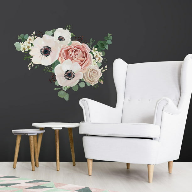 Fresh Floral Giant Peel And Stick Giant Wall Decals Walmart Com