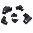 thumbnail image 2 of 10pcs Black L Shaped Elbow 4mm To 16mm OD Hose Tube One Touch Push In Air Pneumatic Fitting Quick Connector Fittings Plastic Gas ,Easy to Use, 2 of 3