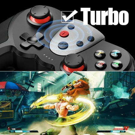 Wireless Pro Controller for Nintendo Switch/Switch OLED/Switch Lite, TERIOS Switch Remote Gamepad with Precise Joystick/Dual Vibration Motors/3 Turbo Speed/Wake-up Function(Blue/Red)